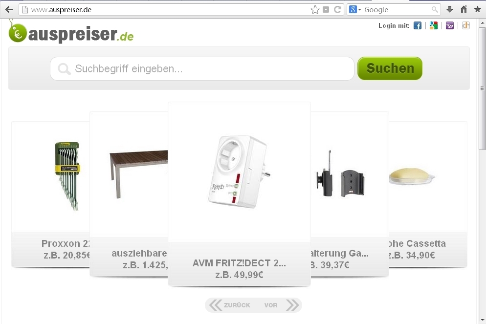 Auspreise.de Startseite