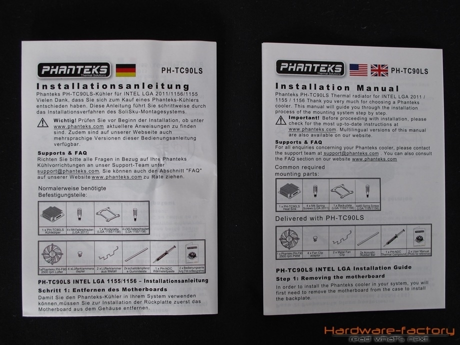 Die Bedienungsanleitung kommt in zweifacher Ausführung für den deutschen und den englischsprachigen Markt